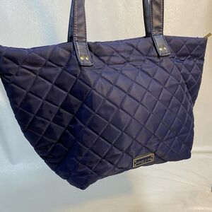 Olivia + Joy Navy Blue Quilted Tote
